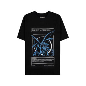 Yu-Gi-Oh! – T-Shirt Drago Bianco Occhi Blu – Blue-Eyes White Dragon – Nera / Black – Taglia M – Official Licensed – Difuzed t-shirt