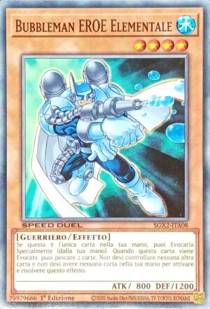 Bubbleman EROE Elementale - Rara Segreta - Speed Duel GX: Esami Paradox - SGX2-ITA08 - Italiano - Nuovo