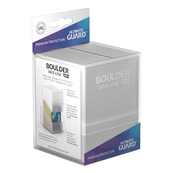 Porta Mazzo Deck Box Boulder Case 80+ Carte - White Bianco