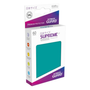 Bustine Protettive (60 Carte) Ultimate Guard Supreme UX Sleeves – Japanese Small Size 62×89 mm – Petrol Petrolio bustine-protettive