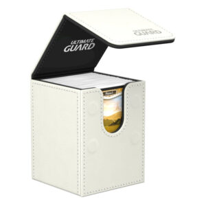 Porta Mazzo Flip Deck Case 100+ Carte Standard Size – White – Bianco porta-mazzo