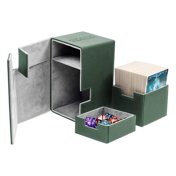 Porta Mazzo Ultimate Guard Flip´n´Tray Deck Case 100+ Carte - Standard Size XenoSkin - Green Verde
