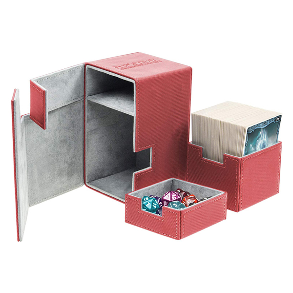 Porta Mazzo Ultimate Guard Flip´n´Tray Deck Case 100+ Carte - Standard Size XenoSkin - Red Rosso