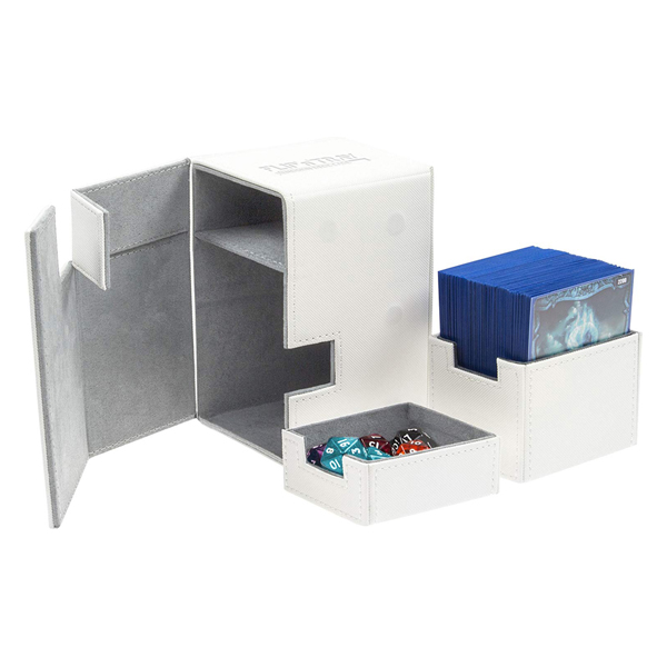 Porta Mazzo Ultimate Guard Flip´n´Tray Deck Case 100+ Carte - Standard Size XenoSkin - White Bianco