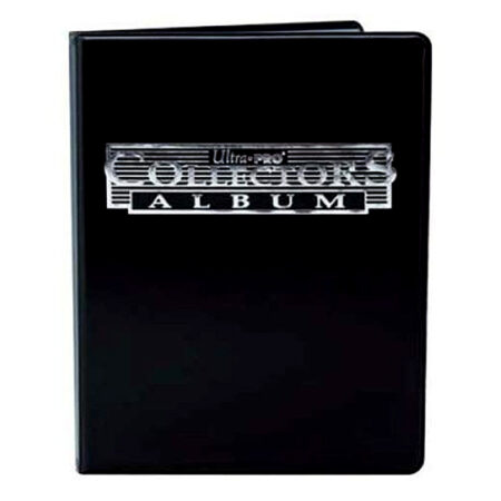 Album Raccoglitore 80 Carte Collectors Album 4 Tasche - Portfolio 4 Pocket - Black Nero