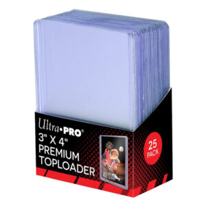 Porta Carte Rigido Regular Toploader 63.5 x 88.9 mm (3′ x 4′) – Confezione da 25 Clear Trasparente bustine-protettive