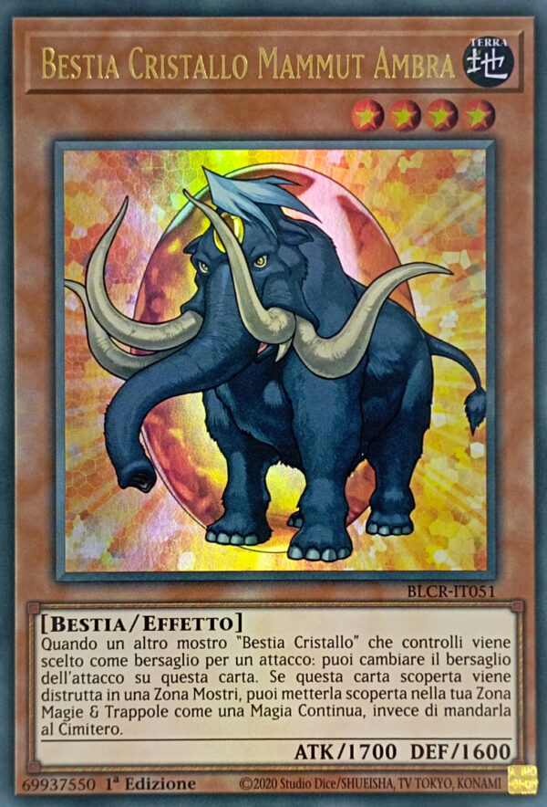 Bestia Cristallo Mammut Ambra - Ultra Rara - Battaglie della Leggenda: Vendetta Cristallo - BLCR-IT051 - Italiano - Nuovo