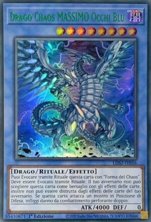 Drago Chaos MASSIMO Occhi Blu (Titolo Verde) - Ultra Rara - Duellanti Leggendari: Stagione 2 - LDS2-IT016 - Italiano - Nuovo