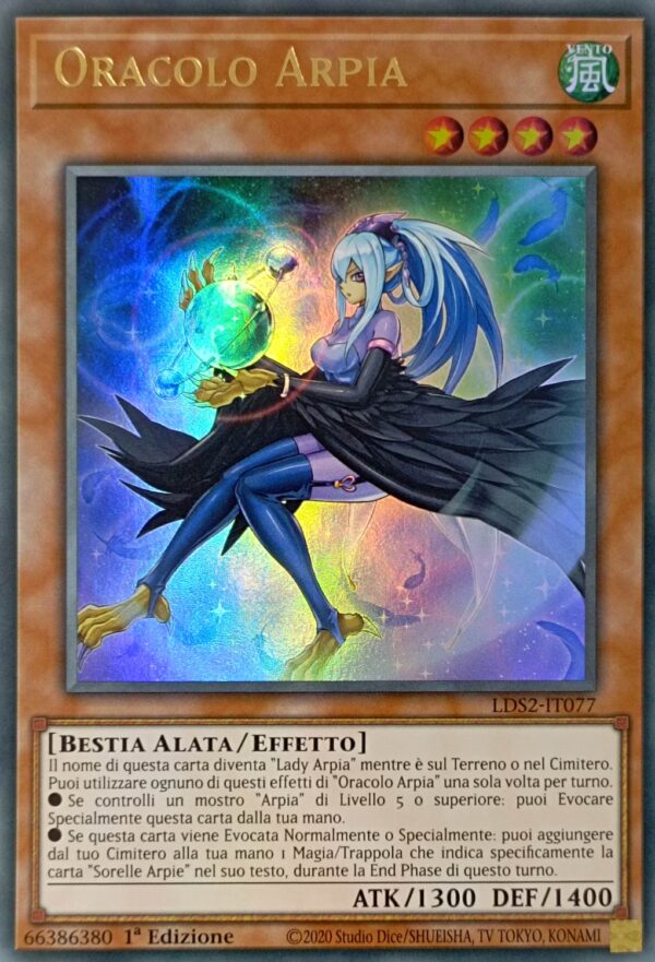 Oracolo Arpia (Titolo Oro) - Ultra Rara - Duellanti Leggendari: Stagione 2 - LDS2-IT077 - Italiano - Nuovo