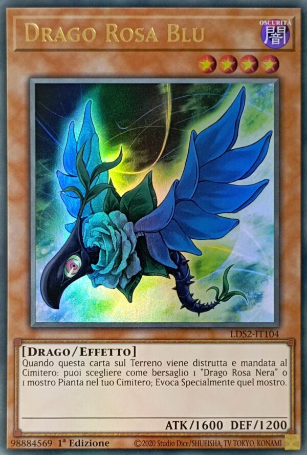 Drago Rosa Blu (Titolo Oro) - Ultra Rara - Duellanti Leggendari: Stagione 2 - LDS2-IT104 - Italiano - Nuovo