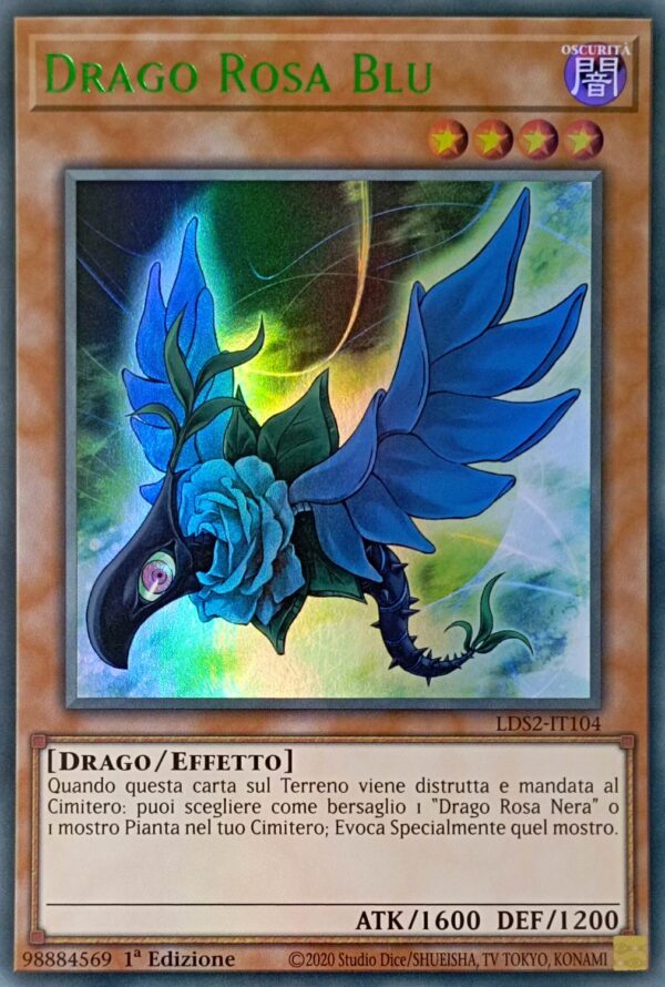 Drago Rosa Blu (Titolo Verde) - Ultra Rara - Duellanti Leggendari: Stagione 2 - LDS2-IT104 - Italiano - Nuovo