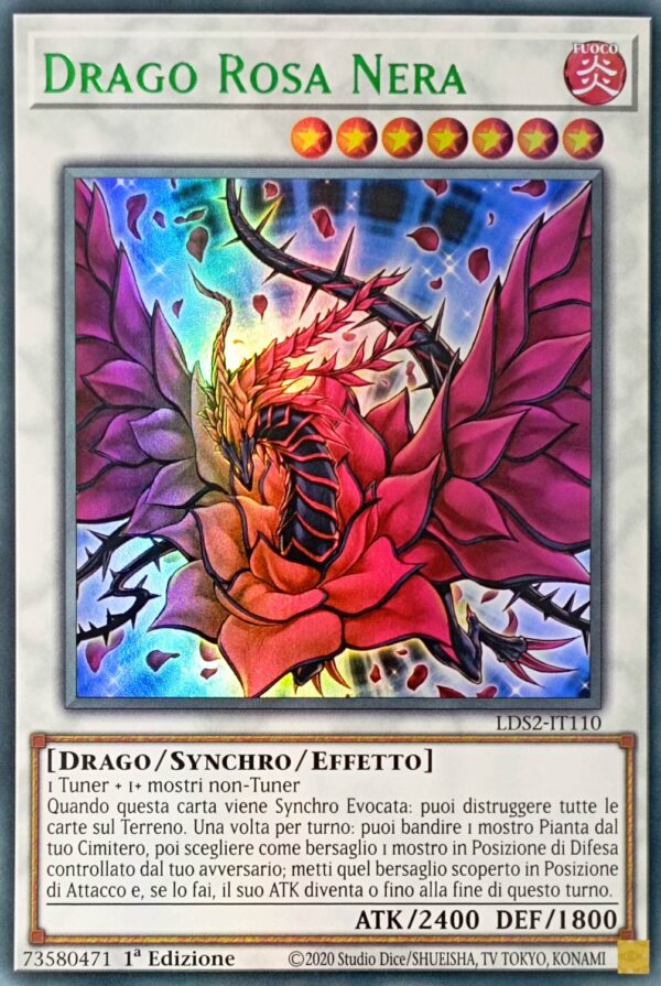 Drago Rosa Nera (Titolo Verde) - Ultra Rara - Duellanti Leggendari: Stagione 2 - LDS2-IT110 - Italiano - Nuovo