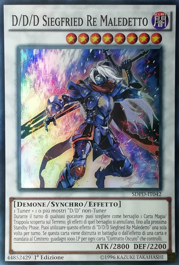 D/D/D Siegfried Re Maledetto - Super Rara - Dominazione Pendulum Structure Deck - SDPD-IT042 - Italiano - Nuovo