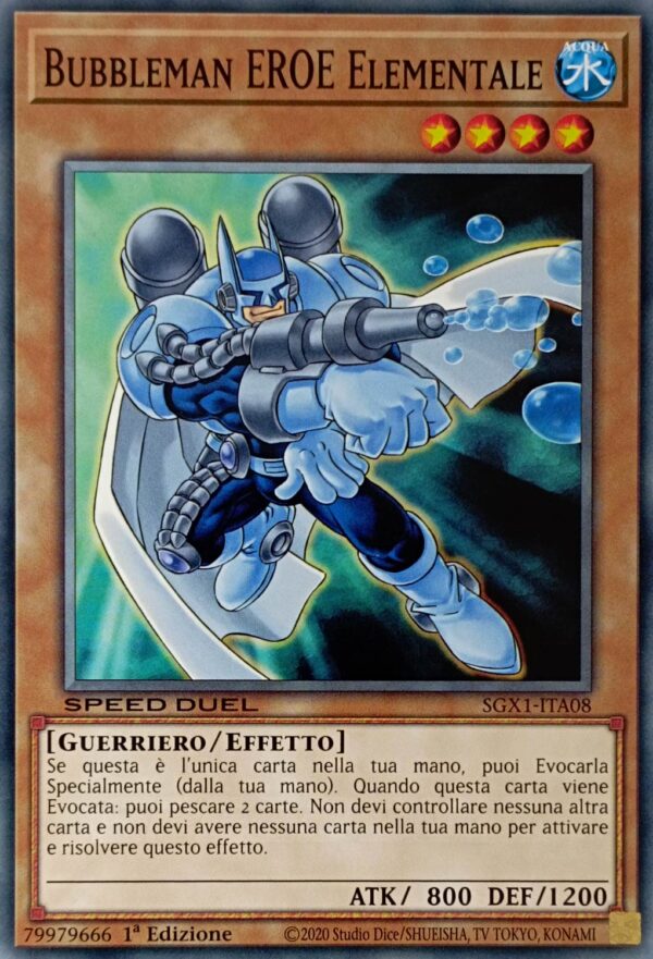 Bubbleman EROE Elementale - Comune - Speed Duel Gx: Cofanetto Accademia del Duellante - SGX1-ITA08 - Italiano - Nuovo