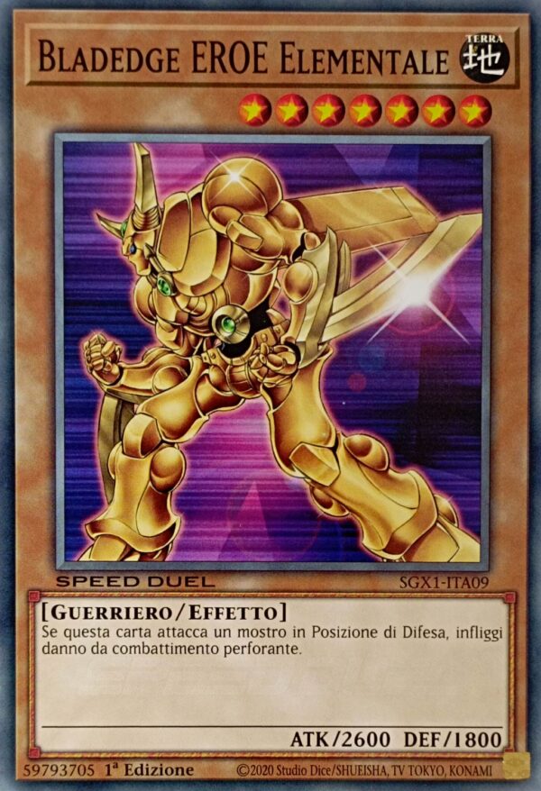 Bladedge EROE Elementale - Comune - Speed Duel Gx: Cofanetto Accademia del Duellante - SGX1-ITA09 - Italiano - Nuovo