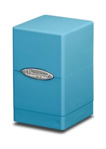Porta Mazzo 100 Carte Tower Deck Box Classic Satin con Porta Dadi – Sky Blue Blu Cielo porta-mazzo