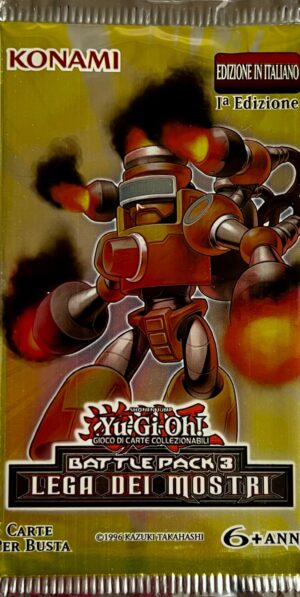 Yu-Gi-Oh! Battle Pack 3 - Lega dei Mostri - Prima Edizione - Busta Singola 5 Carte - BP03 - Artwork Genex Alleato Infiammatore