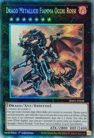 Drago Metallico Fiamma Occhi Rossi - Rara Collectors - Collezione Rarità 25° Anniversario - RA01-IT038 - Italiano - Nuovo