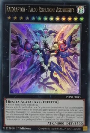 Raidraptor - Falco Ribellione Ascendente - Ultra Rara - Incubo Fantasma - PHNI-IT045 - Italiano - Nuovo