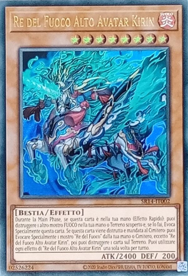 Re del Fuoco Alto Avatar Kirin - Ultra Rara - Structure Deck: I Re del Fuoco - SR14-IT002 - Italiano - Nuovo