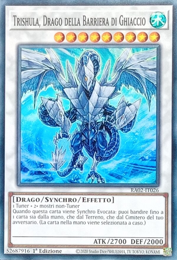 Trishula, Drago della Barriera di Ghiaccio - Super Rara - Collezione Rarità 25° Anniversario II (2) - RA02-IT026 - Italiano - Nuovo