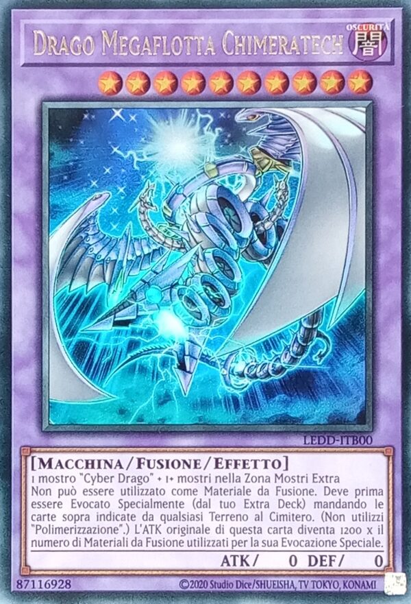 Drago Megaflotta Chimeratech - Ultra Rara - I Deck Drago Leggendario - LEDD-ITB00 - Italiano - Nuovo