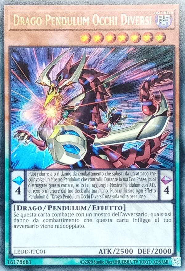 Drago Pendulum Occhi Diversi - Ultra Rara - I Deck Drago Leggendario - LEDD-ITC01 - Italiano - Nuovo