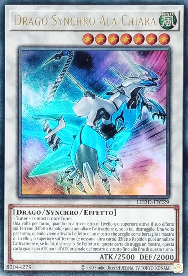 Drago Synchro Ala Chiara - Ultra Rara - I Deck Drago Leggendario - LEDD-ITC29 - Italiano - Nuovo