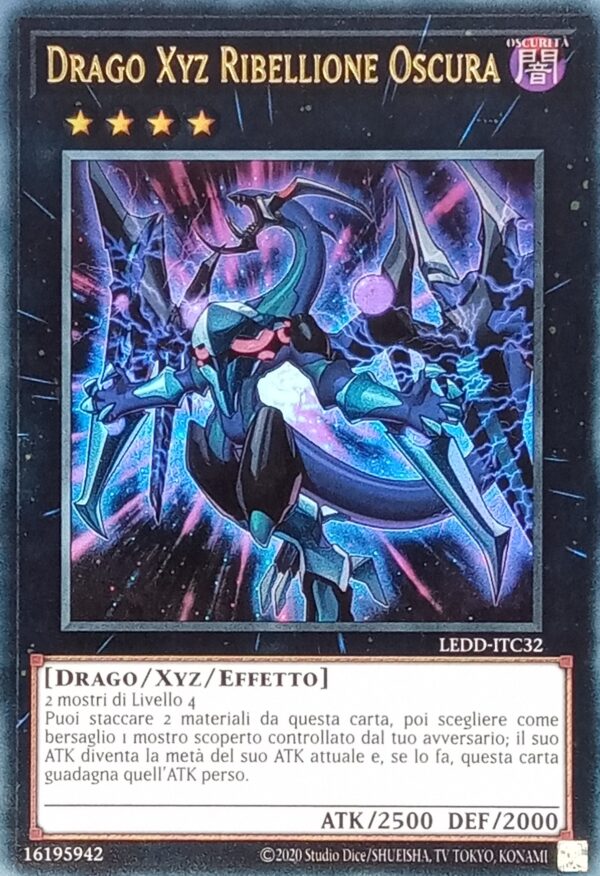 Drago Xyz Ribellione Oscura - Ultra Rara - I Deck Drago Leggendario - LEDD-ITC32 - Italiano - Nuovo